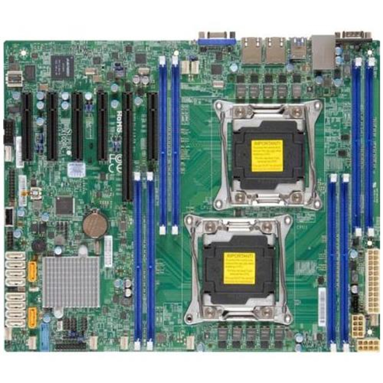 X10DRH-iT SuperMicro Dual Socket R3 LGA 2011 Xeon E5-2600 v4 / v3 Intel  C612 Chipset DDR4 16 x DIMM 10 x SATA 6Gbps E-ATX Server Motherboard  (Refurbis