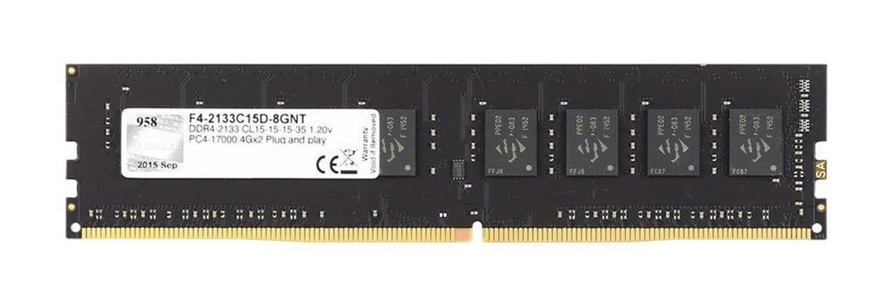 F4-2133C15D-8GNT G Skill 8GB (2x4GB) DDR4 Non ECC PC4-17000 2133Mhz Memory