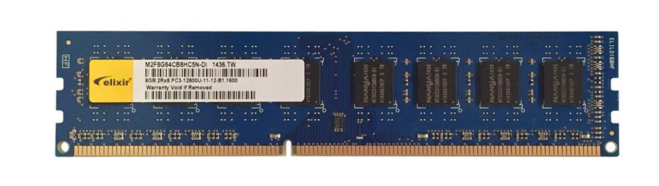 M2F8G64CB8HC5N-DI Elixir 8GB DDR3 Non ECC PC3-12800 1600Mhz 2Rx8 Memory