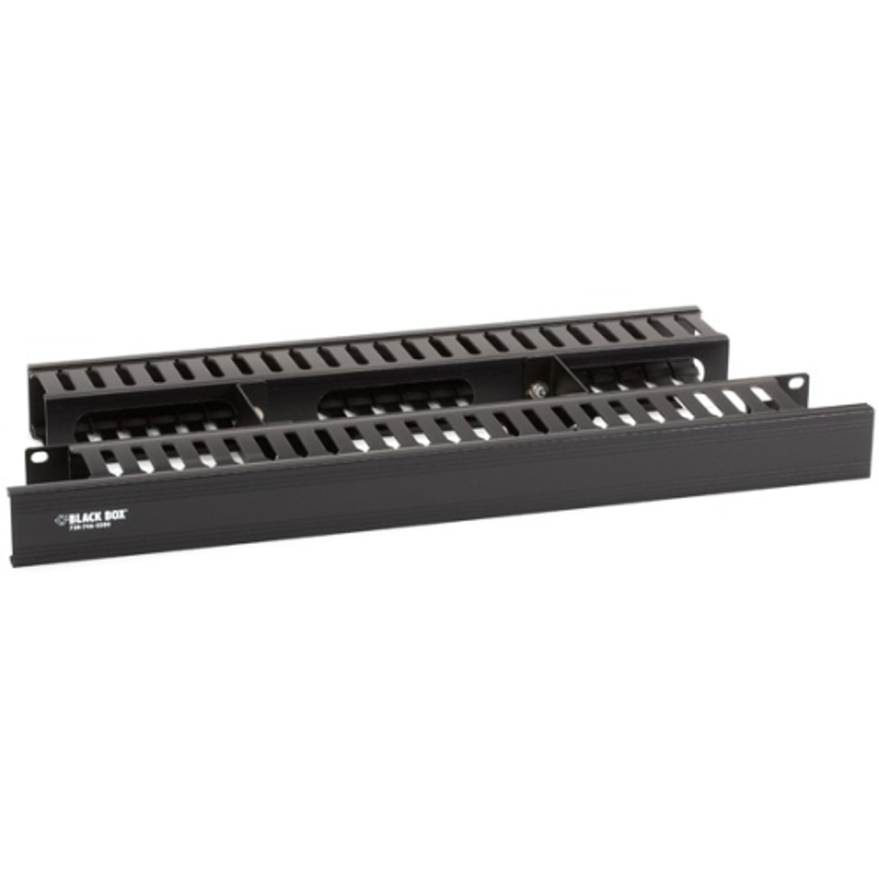 Black Box Rackmount Cable Raceway Double-Sided 19 Horizontal 1U