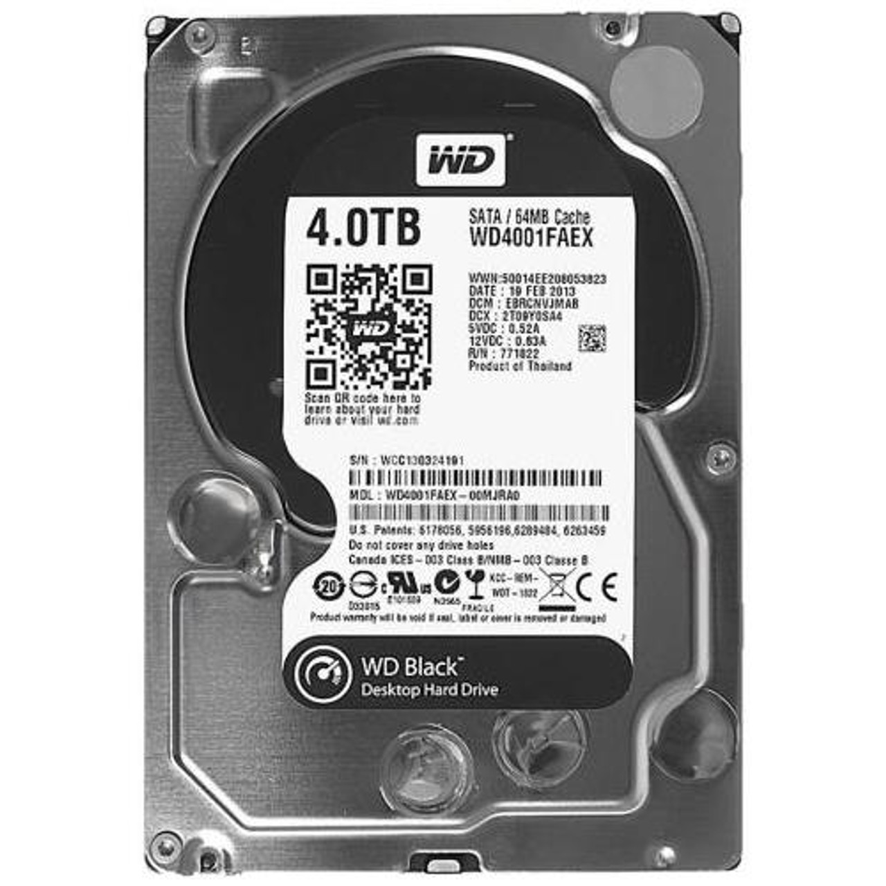 WD4001FAEX Western Digital SATA 6.0 Gbps 4TB Hard Drive