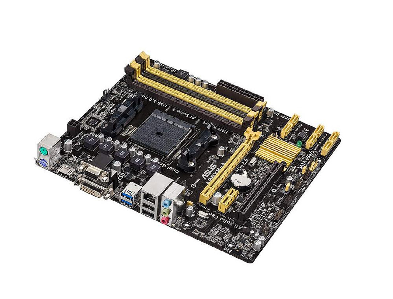 A88XMA ASUS Socket FM2+ AMD A88X Chipset AMD Athlon/ A-Series Processors  Support DDR3 4x DIMM 6x SATA 6.0Gb/s ATX Motherboard (Refurbished)