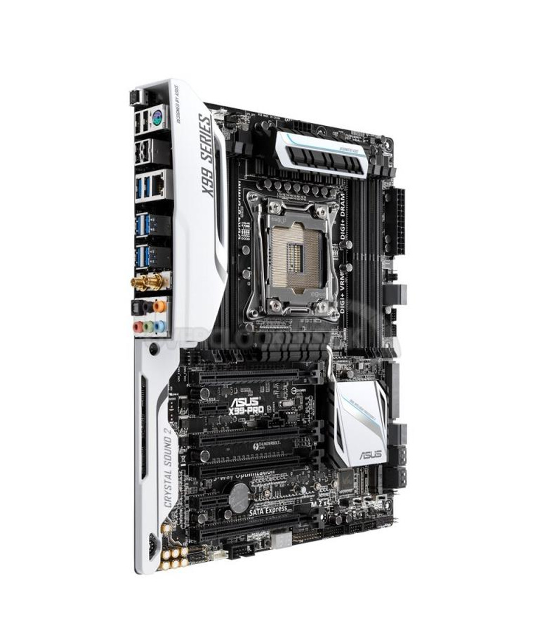 X99PRO ASUS X99-PRO Socket LGA 2011-v3 Intel X99 Chipset Core X Series  Processors Support DDR4 8x DIMM 8x SATA 6.0Gb/s ATX Motherboard  (Refurbished)