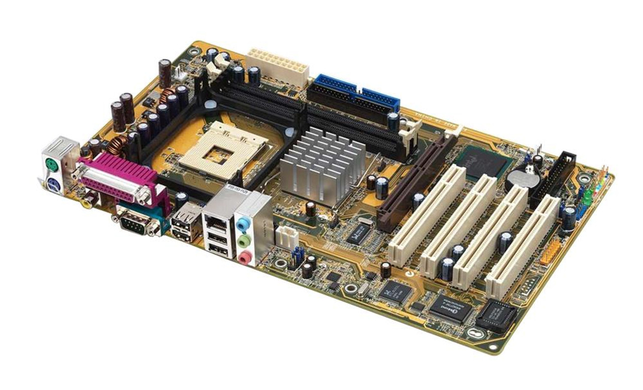 P4PE2X ASUS P4PE2-X Socket 478 Intel 845PE + ICH4 Chipset Intel Pentium 4/  Celeron Processors Support DDR 2x DIMM 2x ATA-100 ATX Motherboard (Refurbis