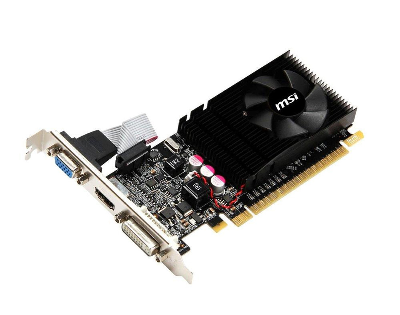 N610GT MD1GD3LP MSI Nvidia GT610 1GB DDR3 64 Bit HMDI DVI D Sub PCI Express 2.0 x16 Video Graphics Card