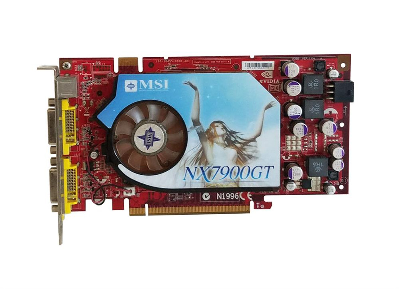 NX7900GT MSI 256MB Nvidia GeForce 7900 GT GDDR3 256-bit PCI Express x16  Video Graphics Card