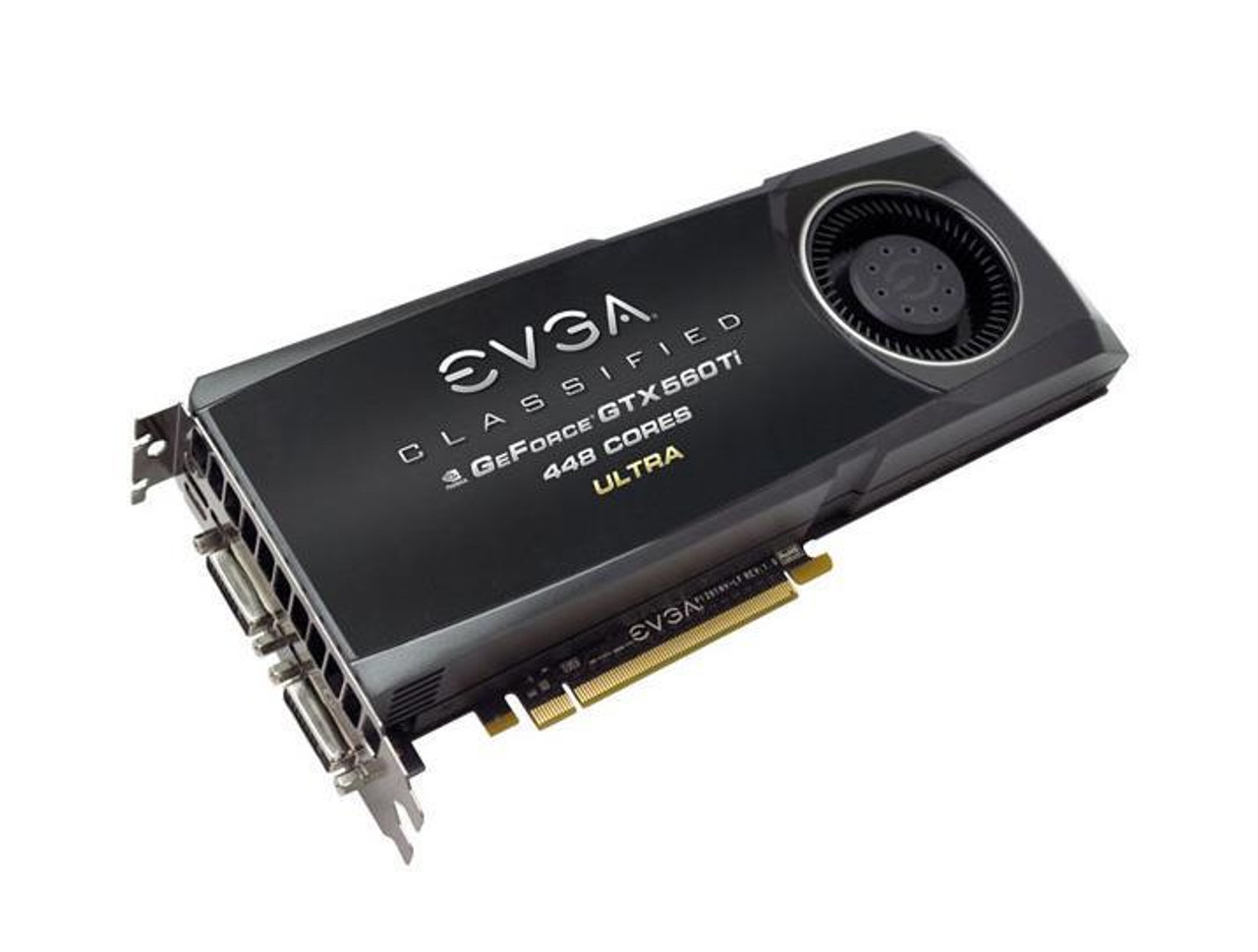 012 P3 2078 LA EVGA GeForce GTX 560 Ti 448 Cores Classified Ultra 1280MB GDDR5 320 bit PCI Express 2.0 x16 Dual DVI HDMI HDCP Ready SLI Support Vid