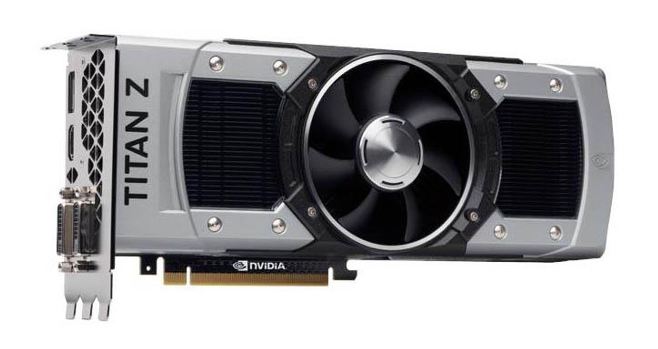 12G P4 3990 L1 EVGA GeForce GTX TITAN Z 12GB GDDR5 768 bit DVI I DVI D HDMI DisplayPort SLI Support PCI Express 3.0 Video Graphics Card