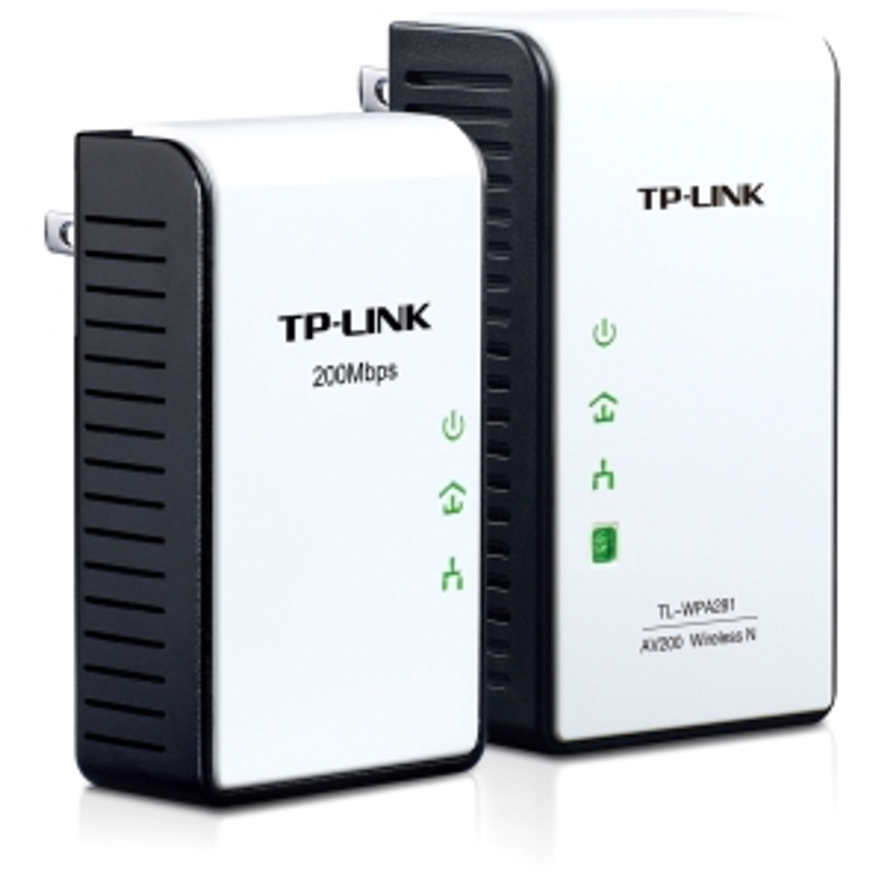 TL-WPA281KIT Tp-Link 300Mbps AV200 Wireless N Powerline Extender Starter  Kit 1 x Network (RJ-45) 25 MBps Powerline 984 ft Distance Supported IEEE  802.