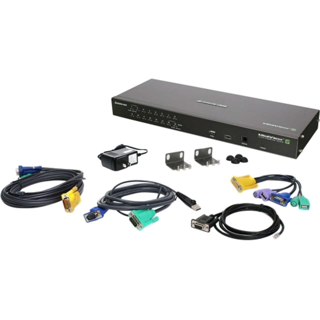 Iogear 16-Port USB PS/2 Combo KVM Switch with Cables 