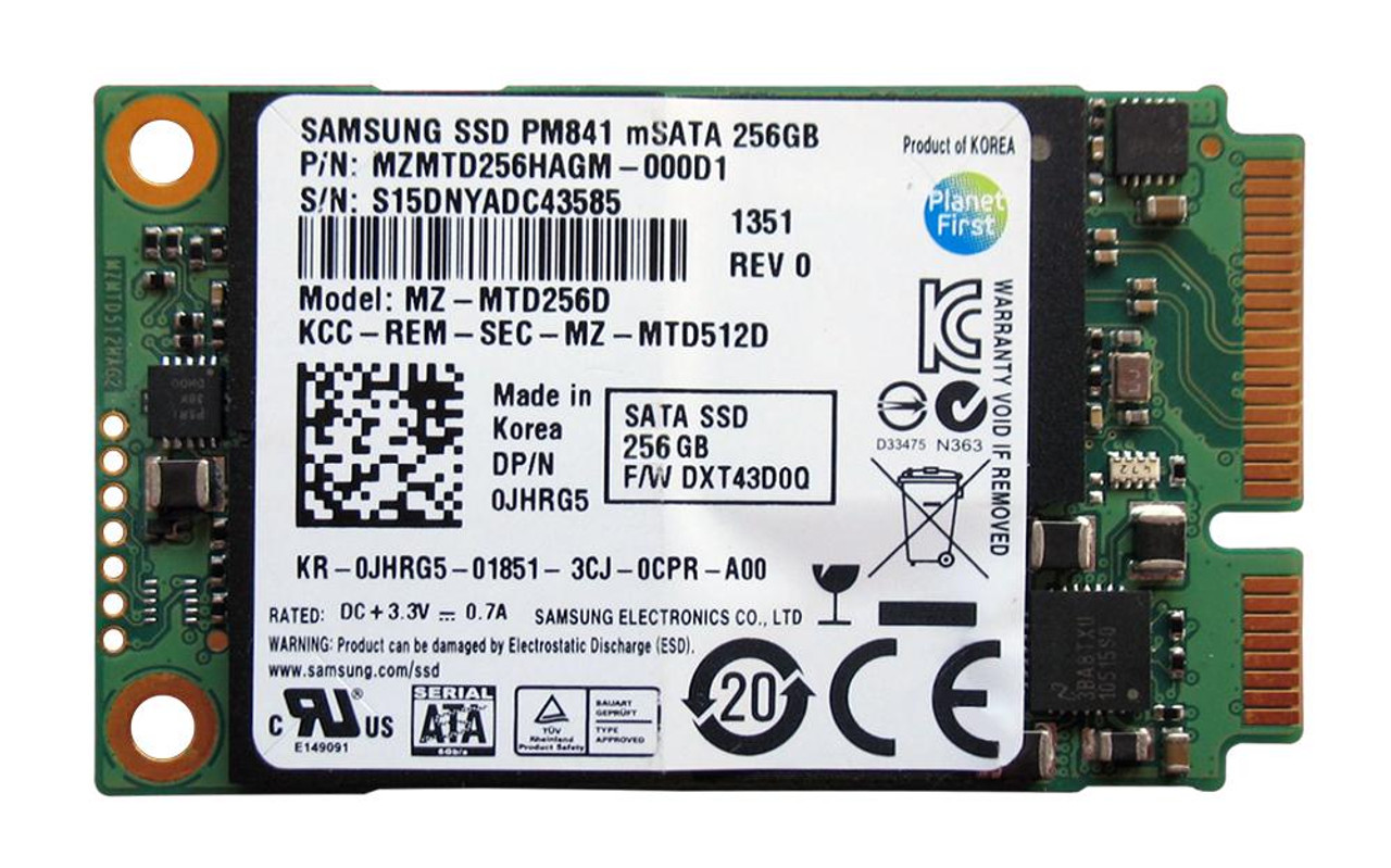 MZMTD256D Samsung PM841 Series 256GB TLC SATA 6Gbps (AES-256) mSATA  Internal Solid State Drive (SSD)