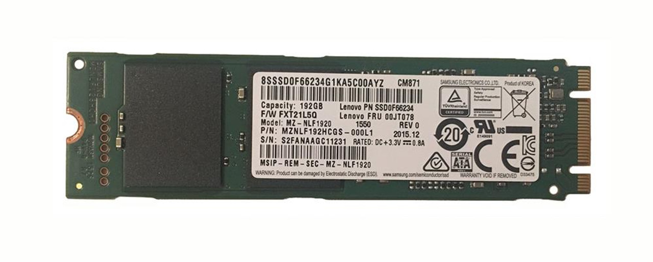 MZ-NLF1920 Samsung CM871 Series 192GB TLC SATA 6Gbps M.2 2280 Internal  Solid State Drive (SSD)