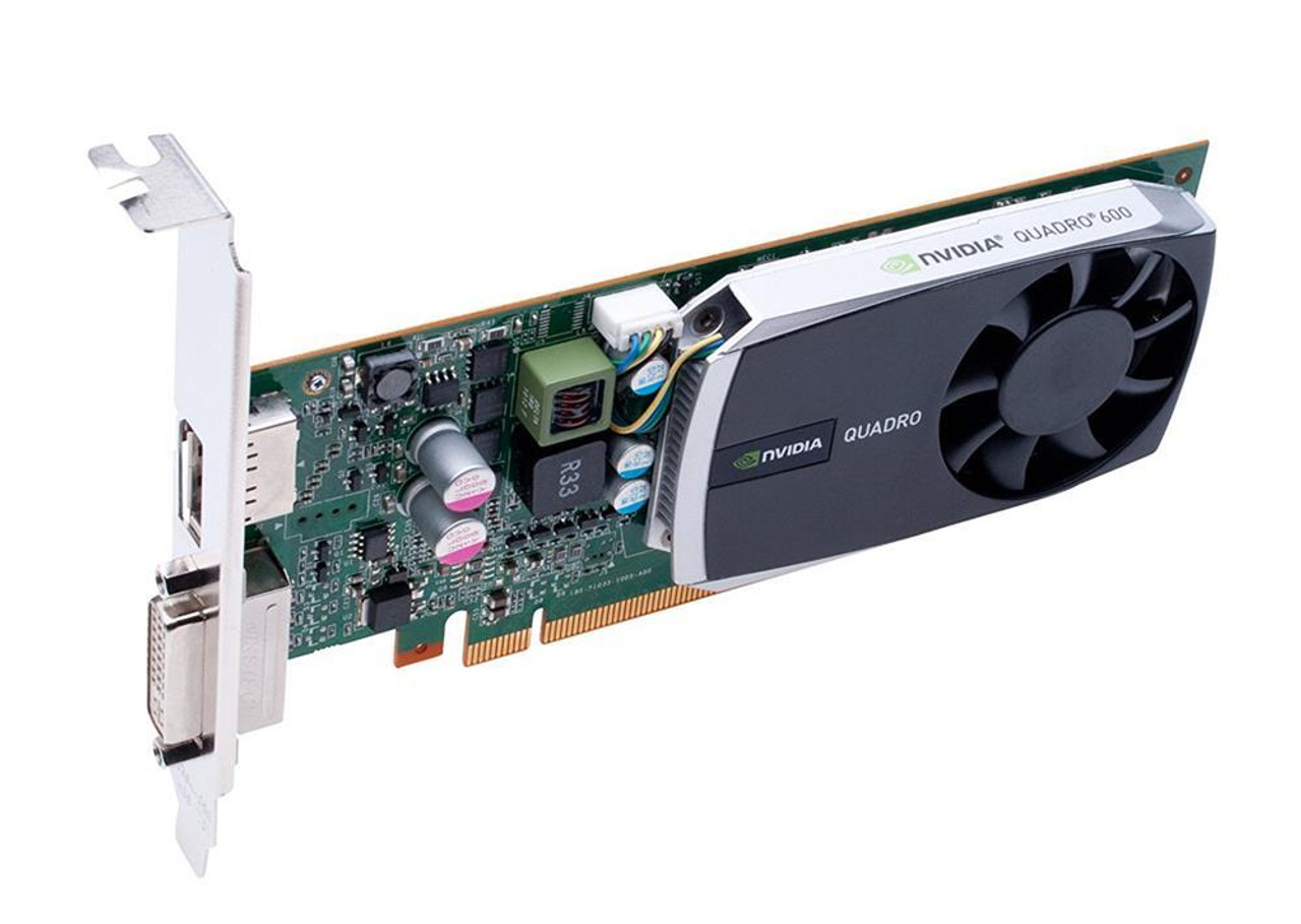 671135-001 HP Nvidia Quadro 600 1GB GDDR3 Dual DVI-D / DisplayPort PCI