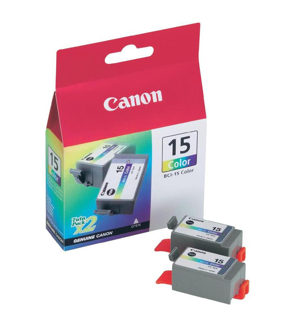 BCI-15 Canon 130 Pages Multicolor Ink Cartridge 2-Pack