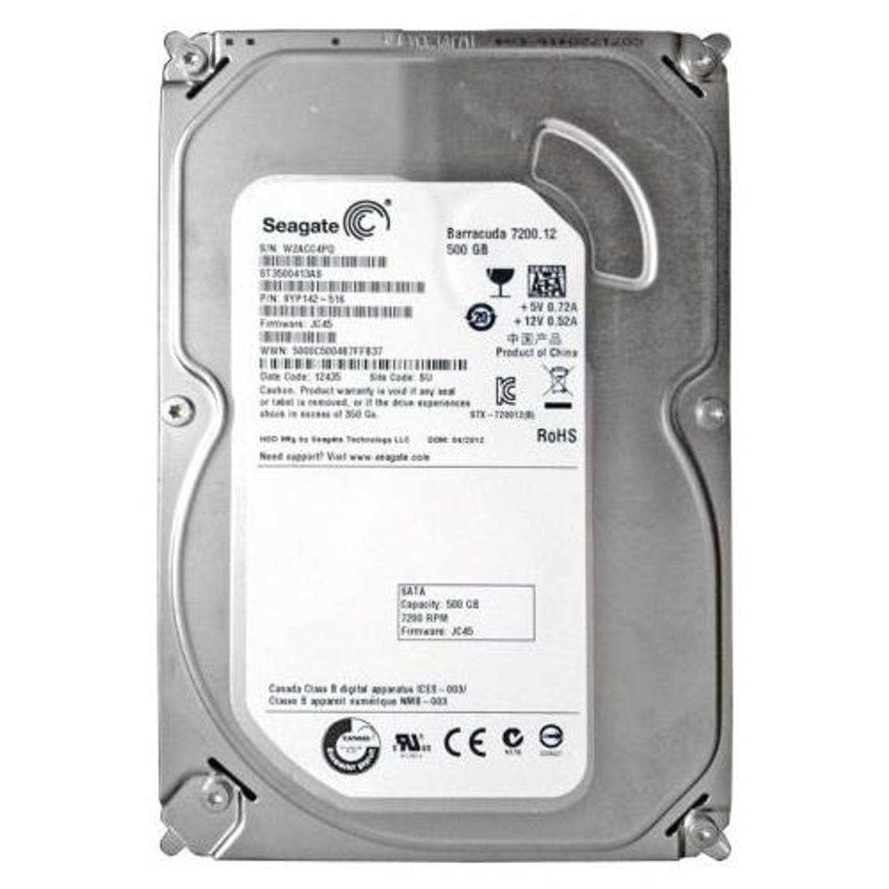 ST3500413AS Seagate SATA 6.0 Gbps 500GB Hard Drive