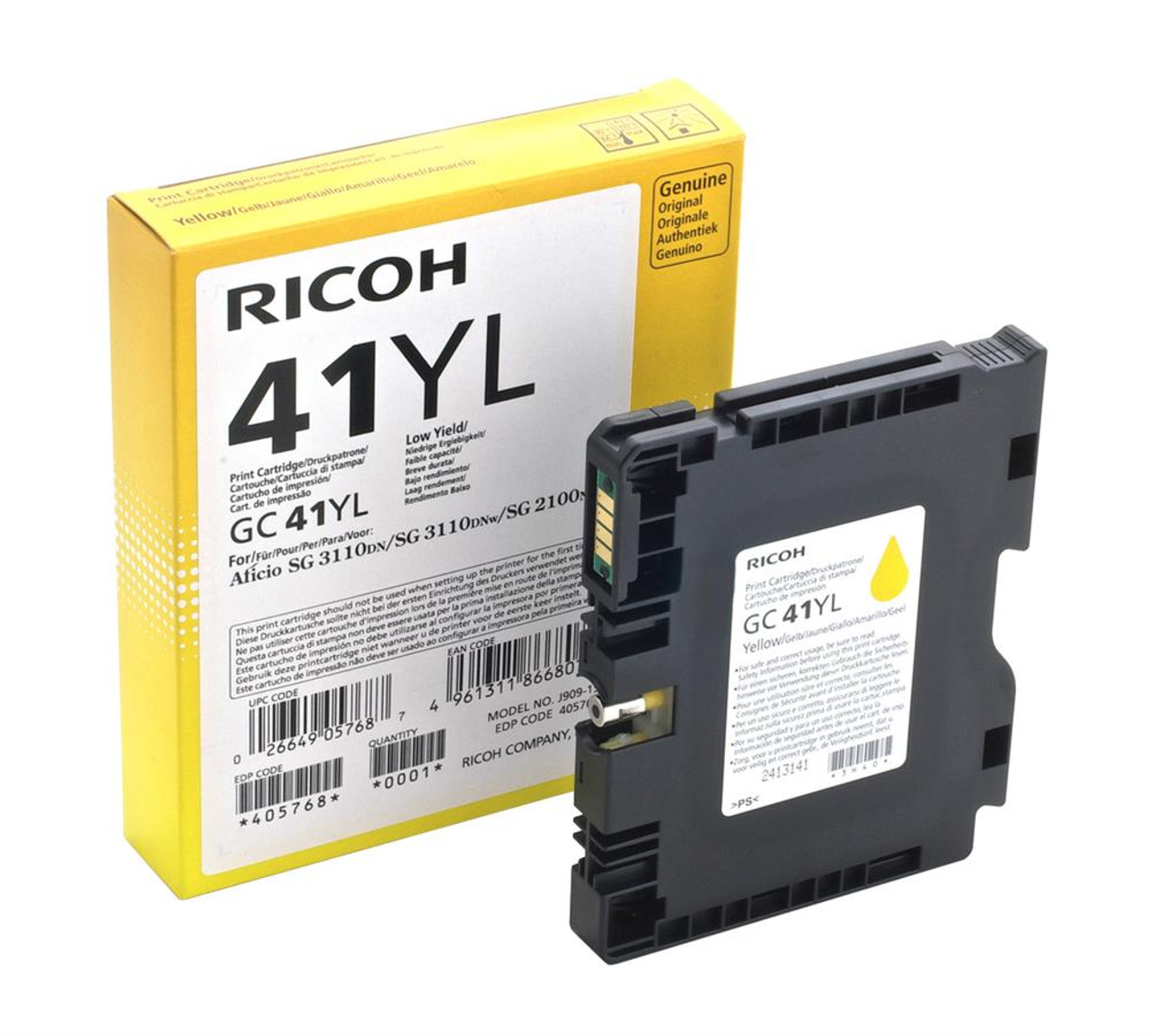 405768 Ricoh GC41Y Yellow Gel Ink Cartridge