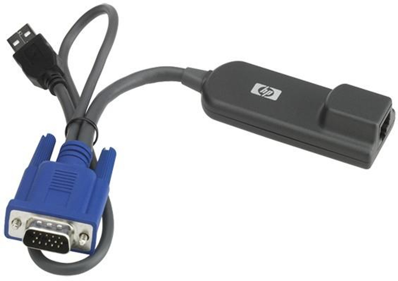 748740-001 HP RJ-45 KVM Console USB Interface Adapter Cable (Keyboard /  Video D-SUB / Mouse)