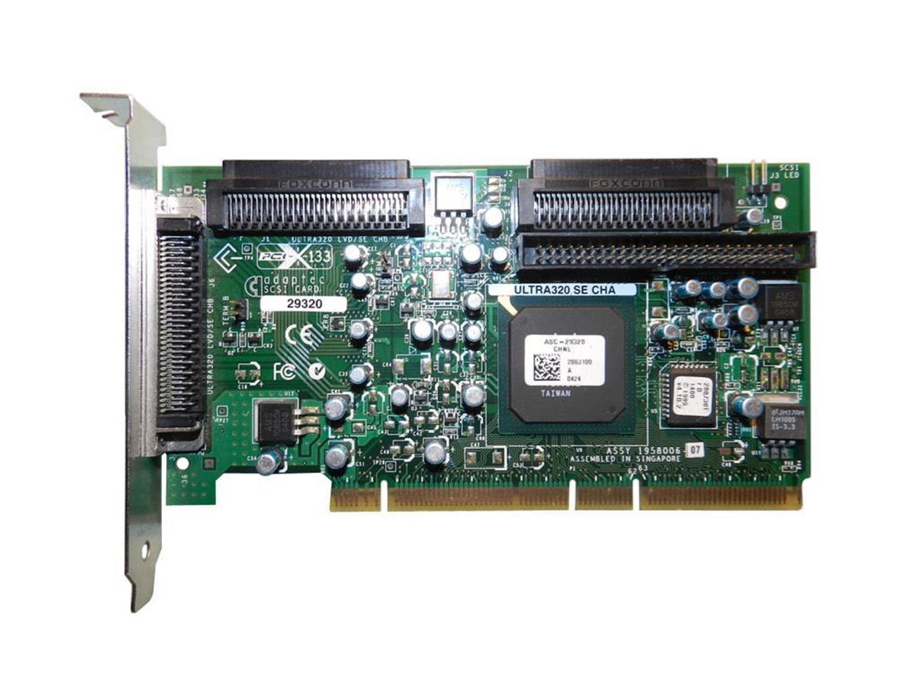 ASC-29320ROHSLPE-SGL Adaptec ASC-29320LPE-SGL U320 SCSI PCIe 68 pin- ext  VHDCI- OEM-