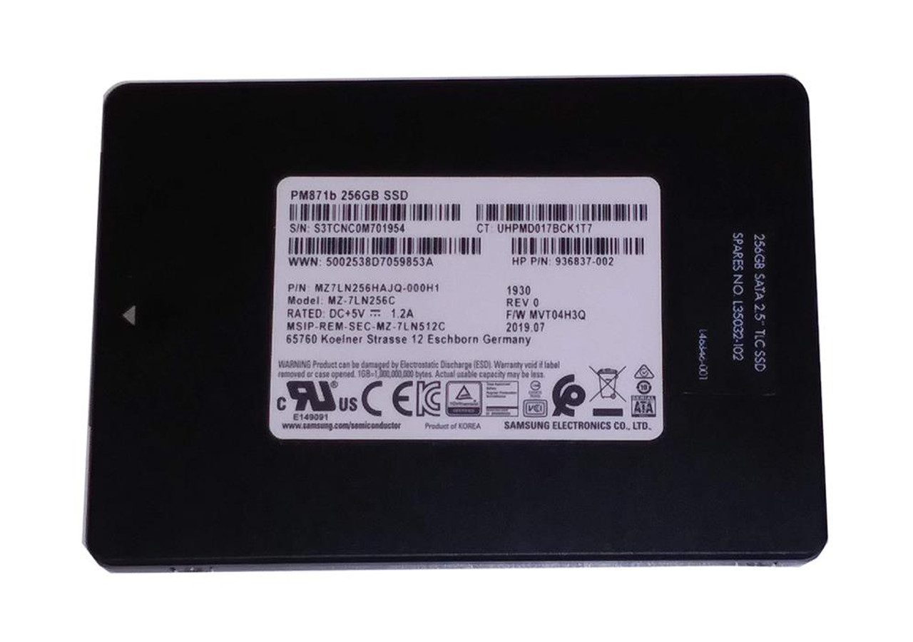 936837-002 HP 256GB TLC SATA 6Gbps 2.5-inch Internal Solid State Drive