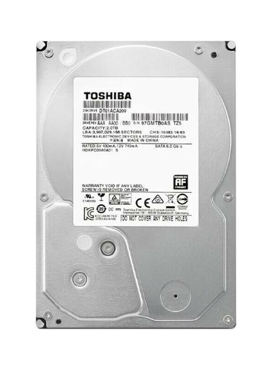 DT01ACA200 Toshiba SATA 6.0 Gbps 2TB Hard Drive