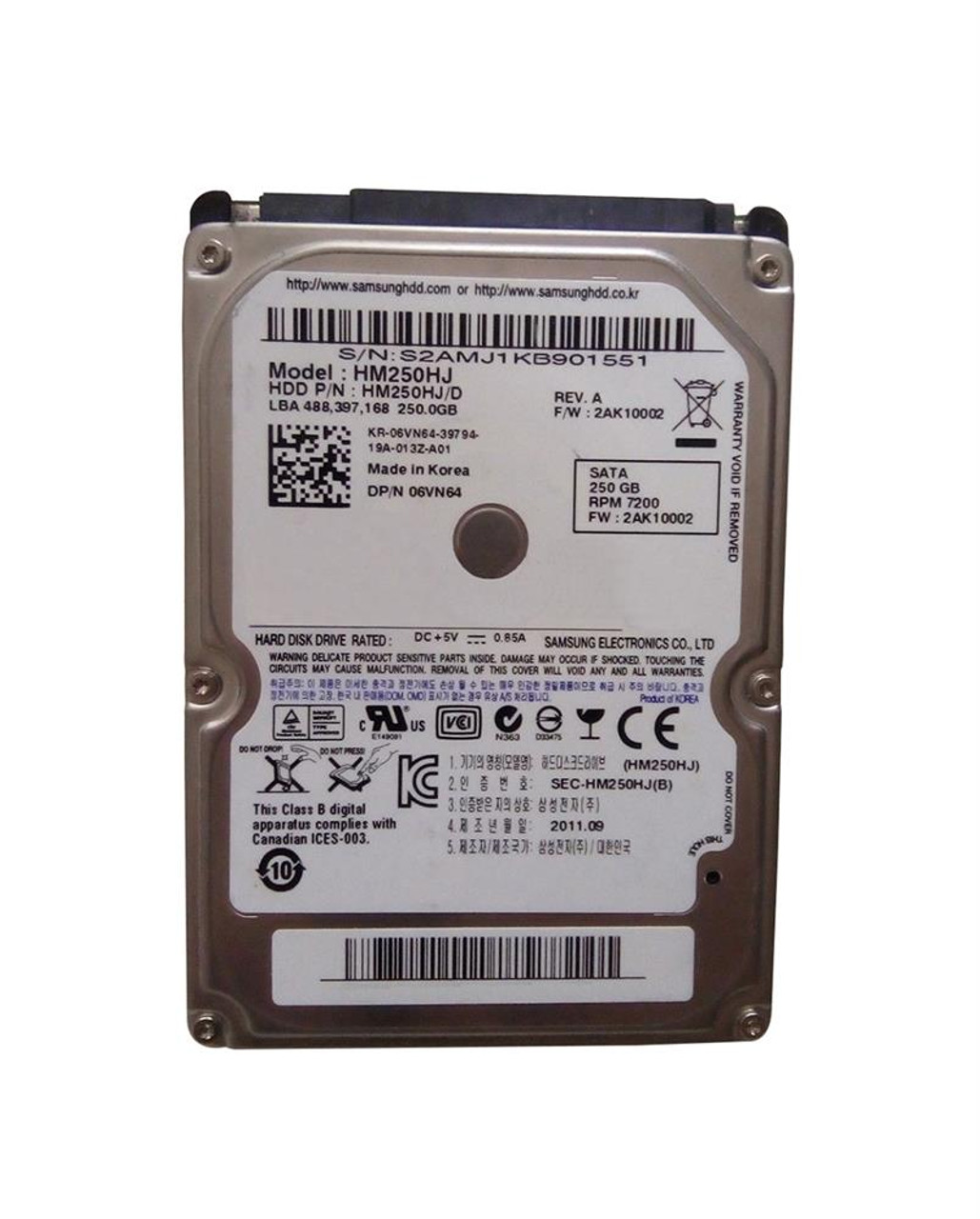 Dell 3.0 250GB Hard Drive