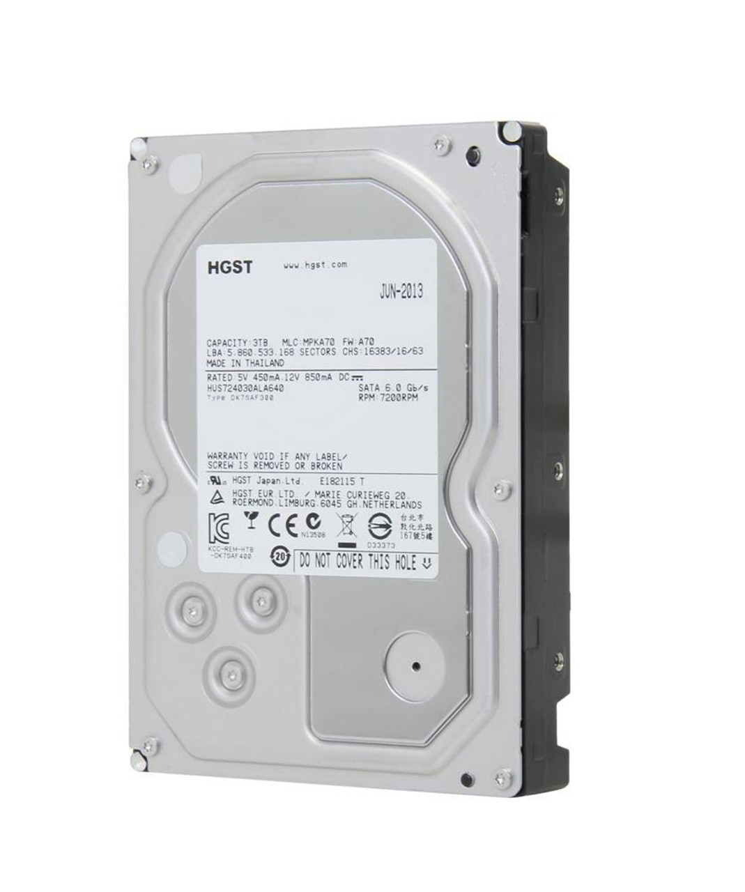 HUS723030ALA640 HGST Hitachi Ultrastar 7K3000 3TB 7200RPM SATA 6Gbps 6