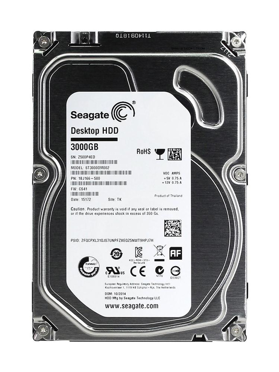 ST3000DM002-25PK Seagate Barracuda 3TB 7200RPM SATA 6Gbps 64MB Cache 3