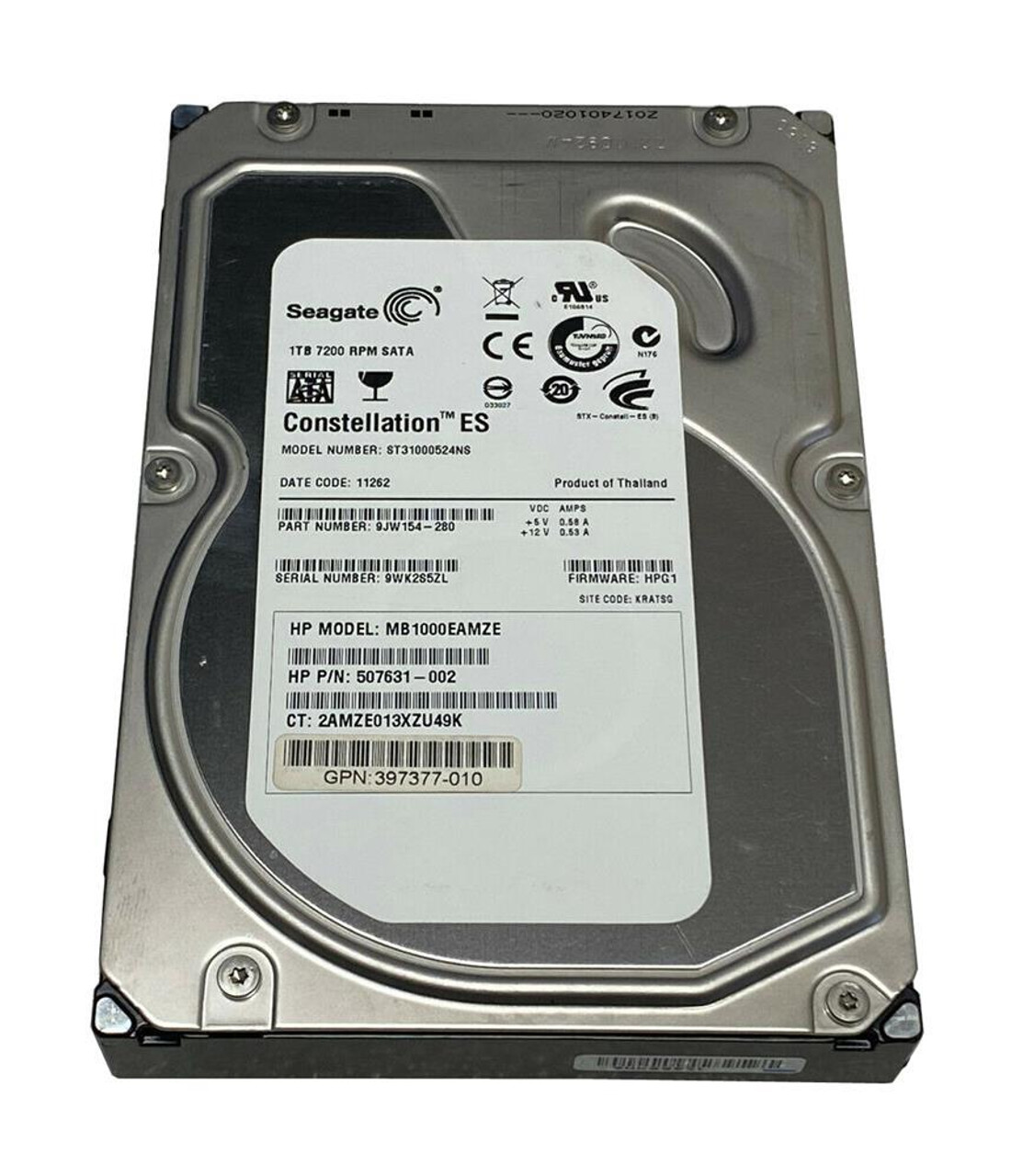 507631002 HPE MB1000EAMZE 1 TB Hard Drive - 3.5