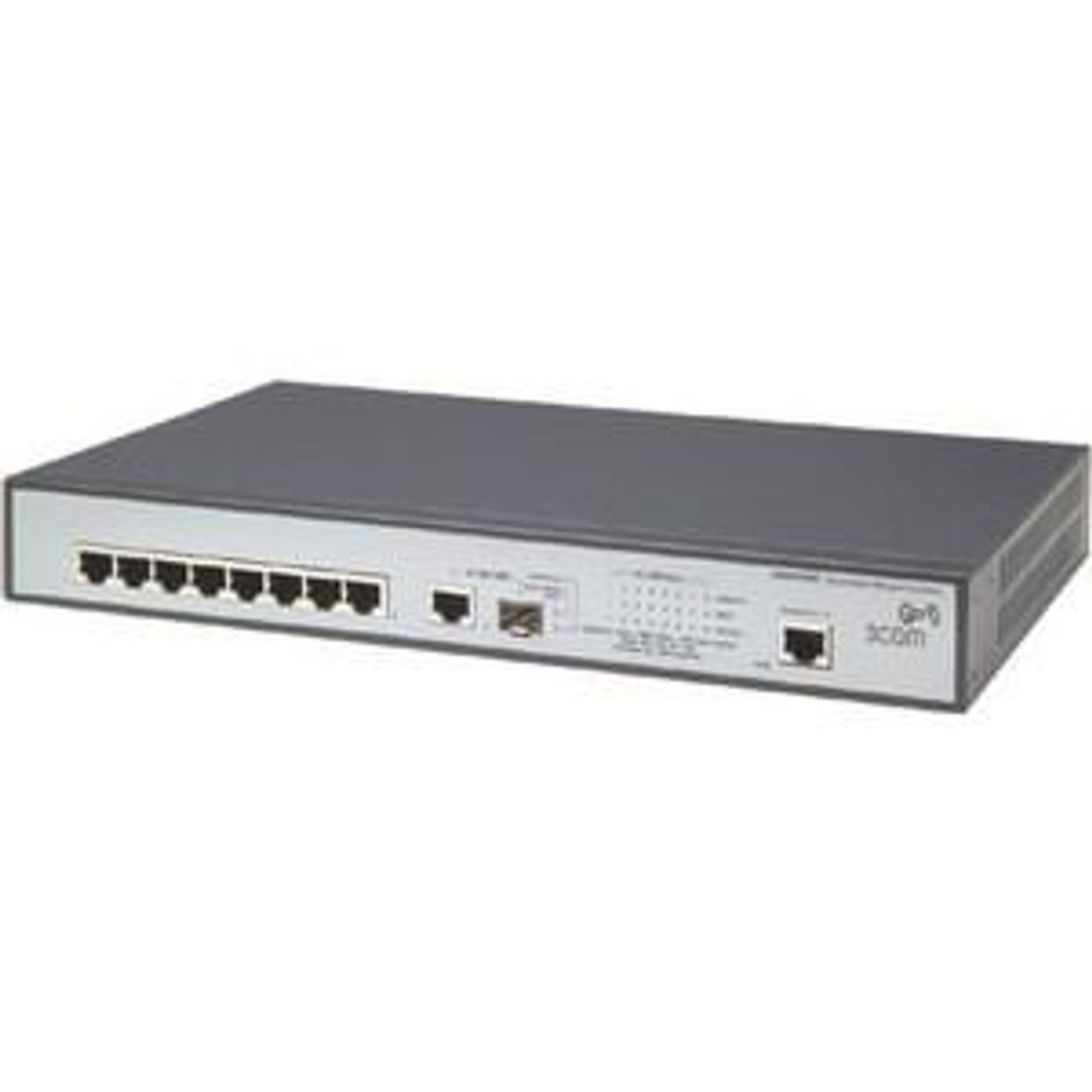 3CRDSF9PWR-US 3Com OfficeConnect Managed Fast Ethernet PoE Switch 1 x SFP  (mini-GBIC) Shared 8 x 10/100Base-TX LAN 1 x 10/100/1000Base-T (Refurbished