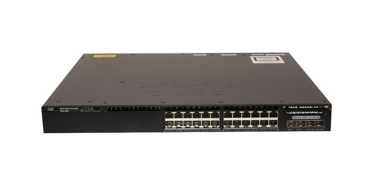 WS-C3650-24TS-L-104 Cisco Catalyst 3650-24TS 24-Ports  10/100/1000Base-TRJ-45 Manageable Layer4 Rack-mountable 1U and Desktop  Stackable Switch with 4x