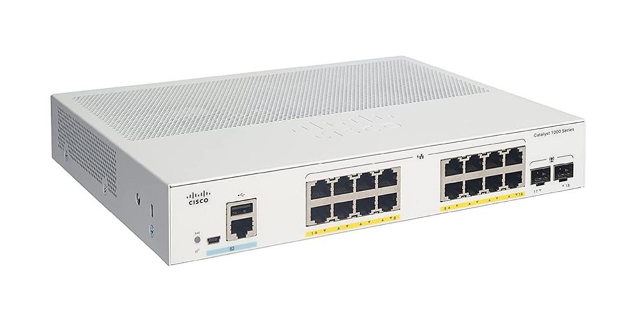 C1000-16P-E-2GL-RF Cisco Catalyst C1000-16P Ethernet Switch - 16 Ports