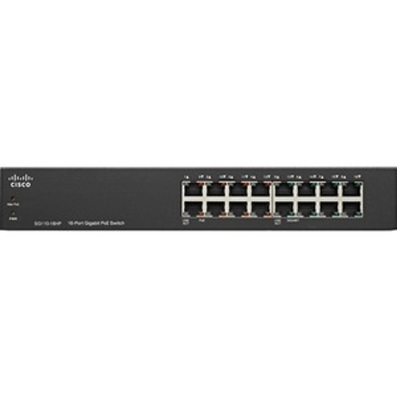 SG110-16HP-UK Cisco SG110-16HP 16-Port PoE Gigabit Switch - 16 Ports -  Gigabit Ethernet - 10/100/1000Base-T - 2 Layer Supported - Twisted Pair -  (Refu