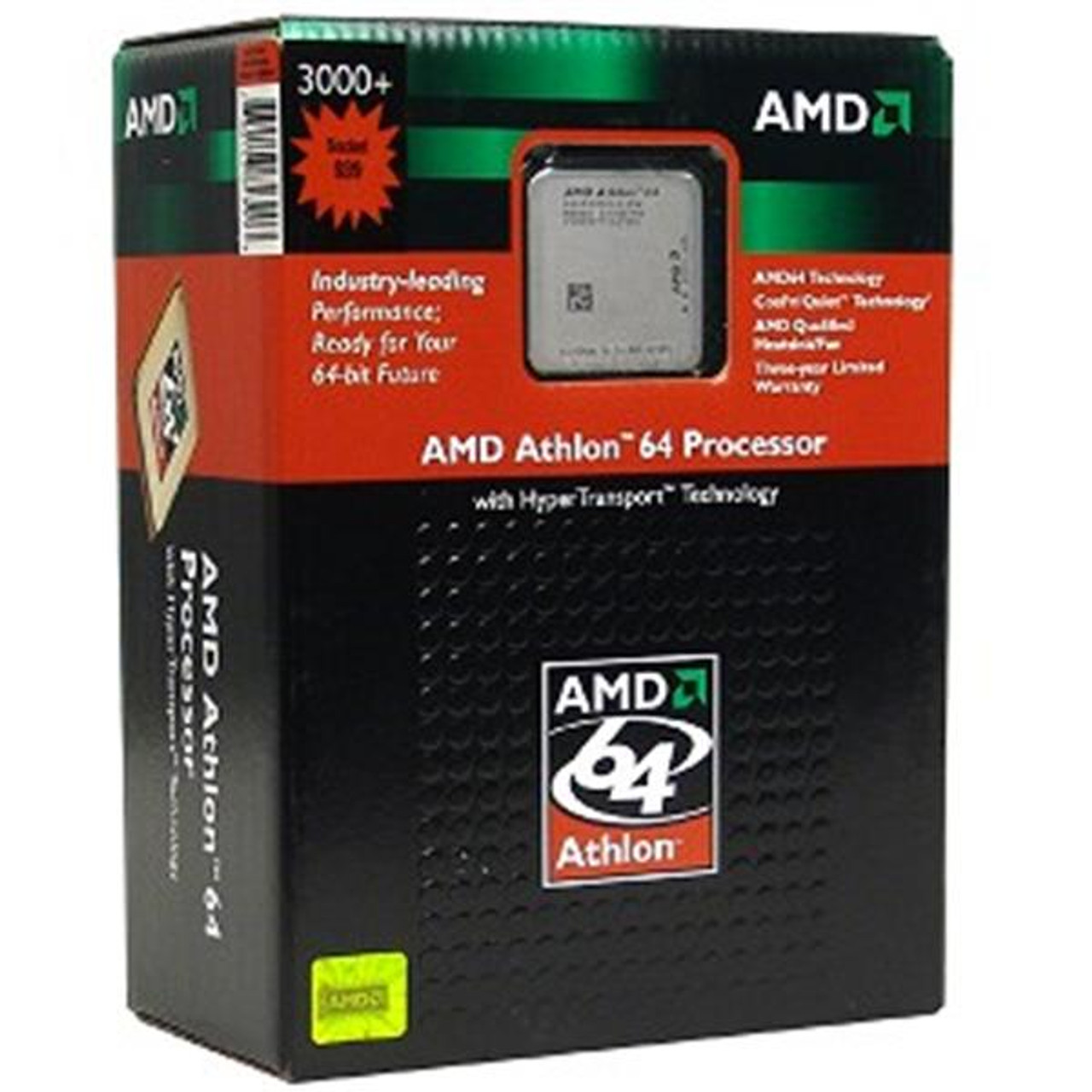 ADA3000BPBOX AMD Athlon 64 3000 1.80GHz 512K2 L2 Cache Socket 939 Desktop Processor