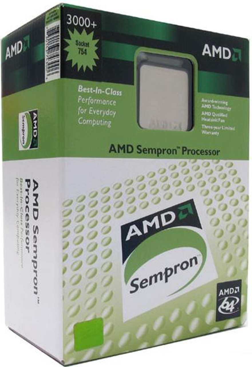 SDA3000BXBOX AMD Sempron 3000 1.80GHz 128KB L2 Cache Socket 754 Mobile Processor