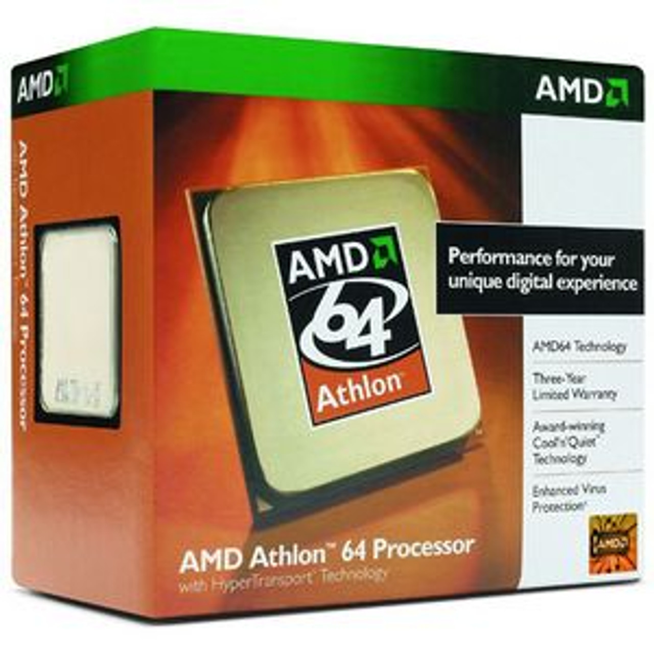 ADA3500CWBOX AMD Athlon 64 3500 2.20GHz 512KB L2 Cache Socket 939 Processor