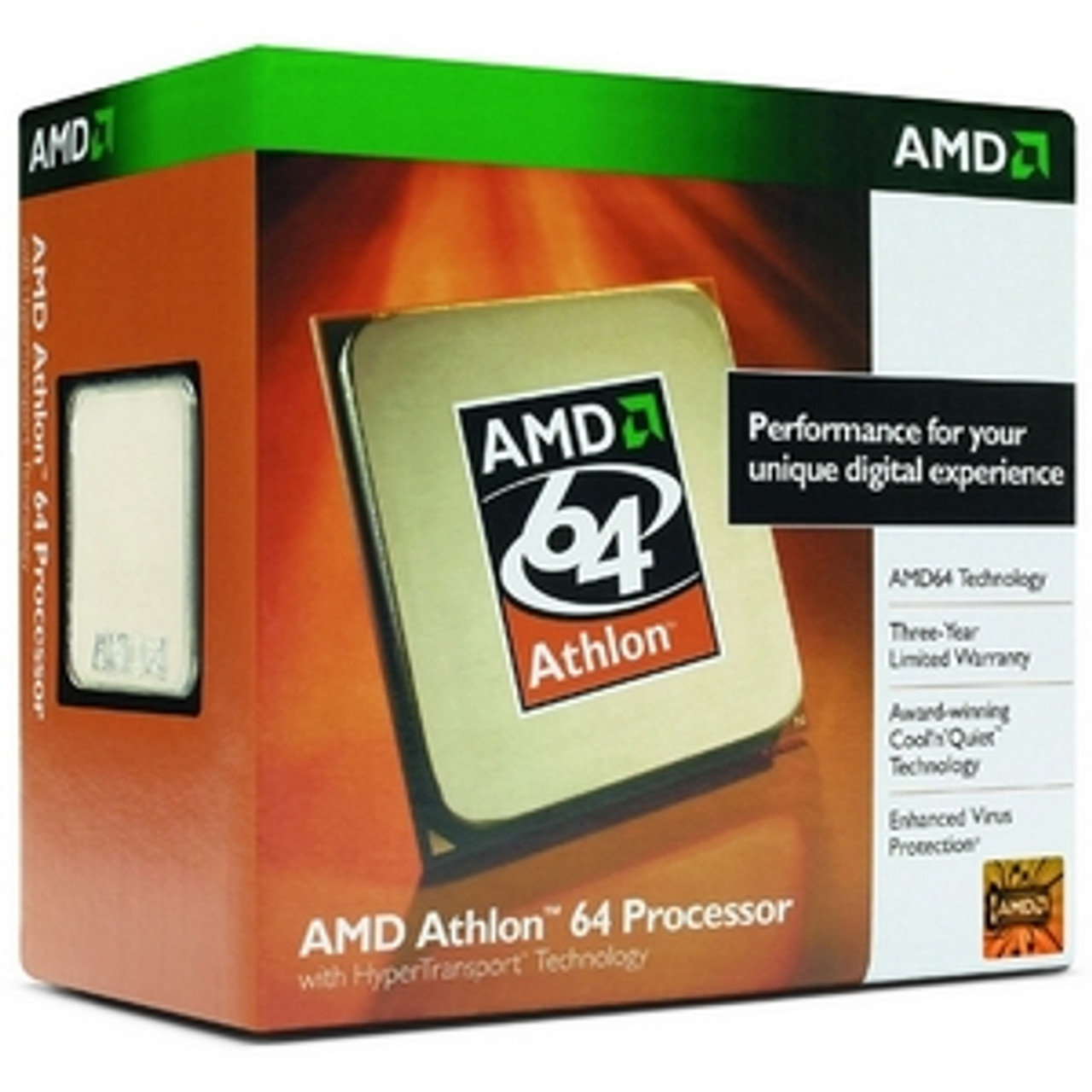 ADA3000CWBOX AMD Athlon 64 3000 1.80GHz 512K2 L2 Cache Socket 939 Des