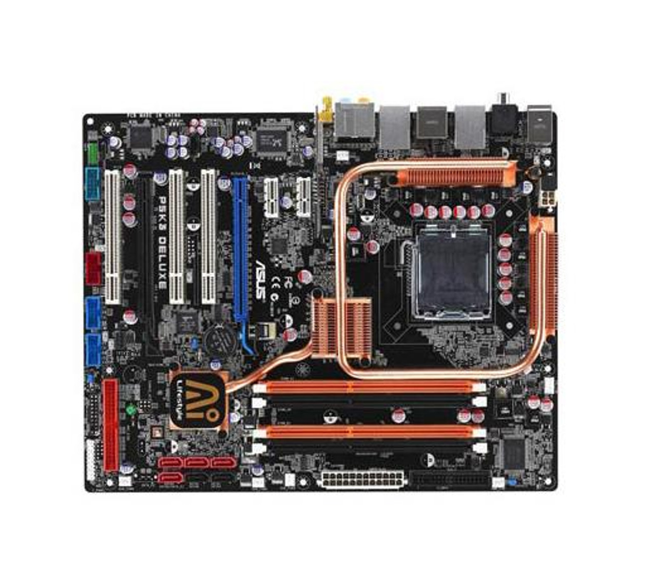 P5K3DLX ASUS Socket LGA 775 Intel P35 + ICH9R Chipset Core 2 Extreme/ Core  2 Duo/ Core 2 Quad Processors Support Socket ATX Motherboard (Refurbished)