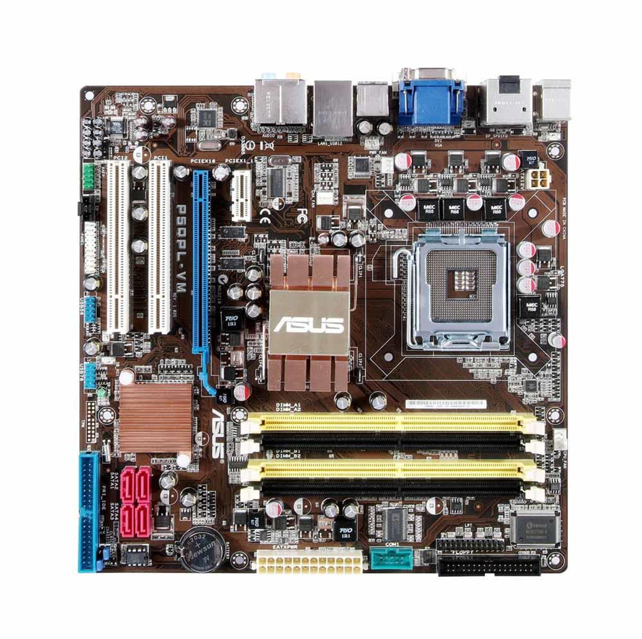 P5QPL-VM ASUS Socket LGA 775 Intel G41 + ICH7 Chipset Core 2 Quad/ Core 2  Duo/ Core 2 Extreme/ Pentium Dual-Core/ Celeron Dual-Core/ Celeron Processor