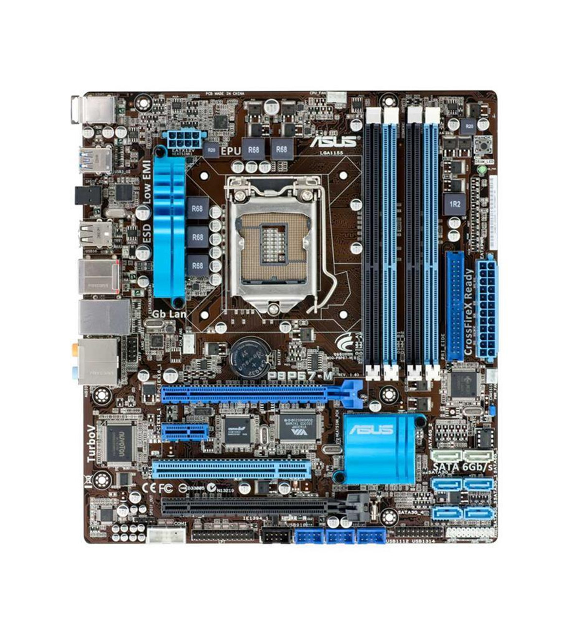 90MIBDVAG0AAY0DZ ASUS P8P67-M (REV 3.0) Socket LGA 1155 Intel P67 Chipset  Core i7 / i5 / i3 Processors Support DDR3 4x DIMM 4x SATA 3.0Gb/s Micro-ATX