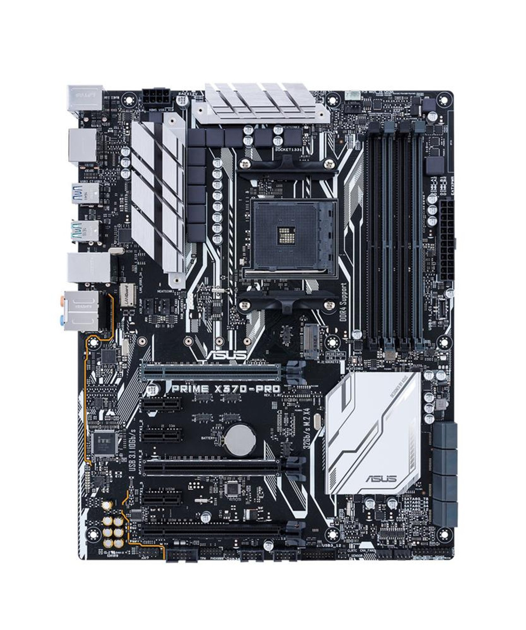 90MB0TD0 M0EAY0 ASUS PRIME X370 PRO Socket AM4 AMD X370 Chipset AMD Ryzen 7th Generation A Series Athlon Processors Support DDR4 4x DIMM 8x SATA 6.0