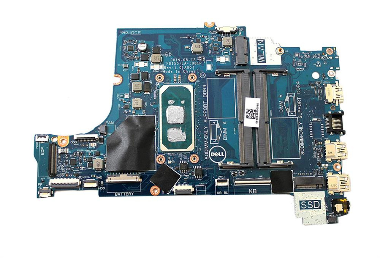 PTGYC Dell System Board (Motherboard) 1.30GHz With Intel Core i7-1065G