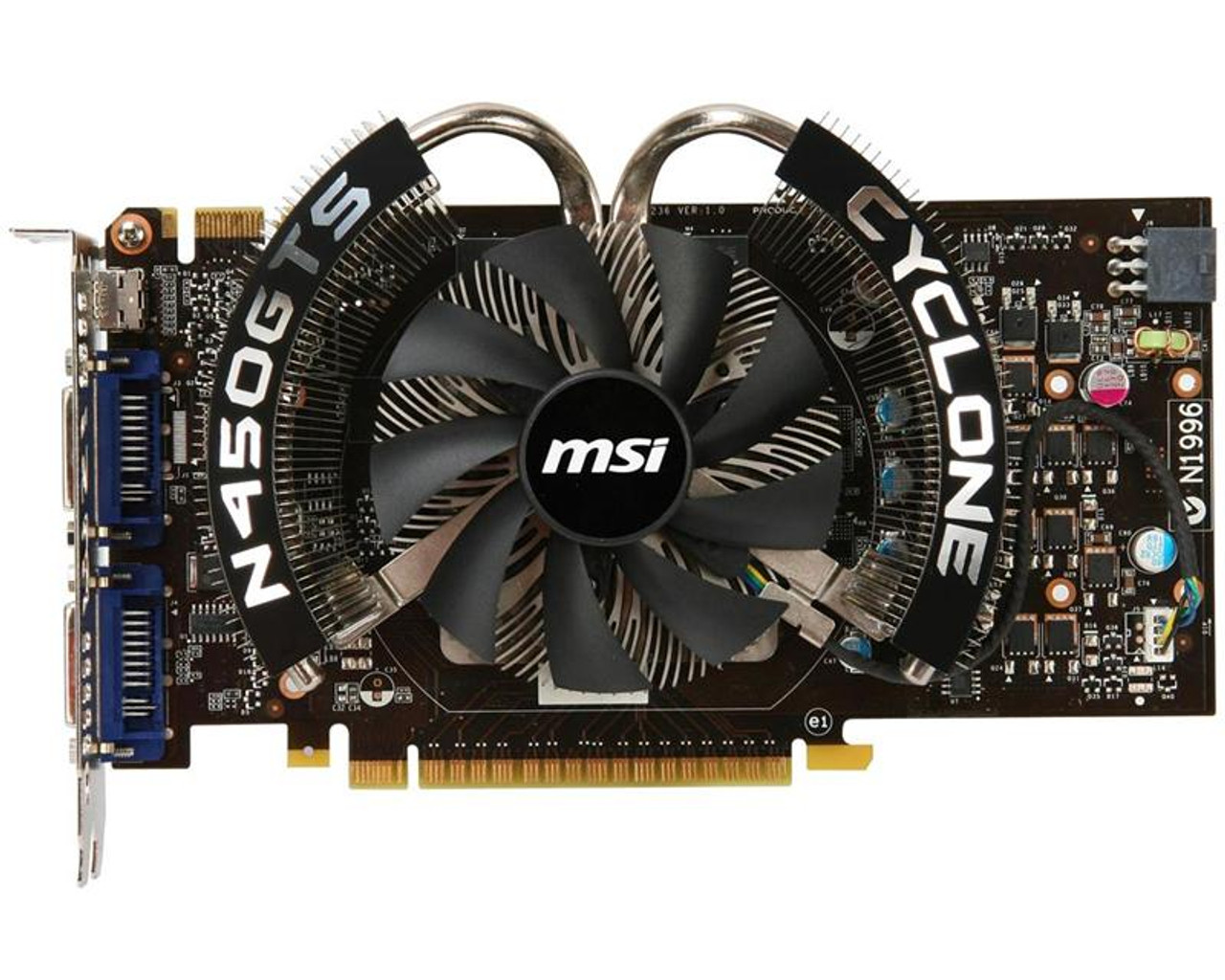 N450GTSCYCLONE1GD5/O MSI GeForce GTS450 1GB GDDR5 128-Bit Video Graphics  Card