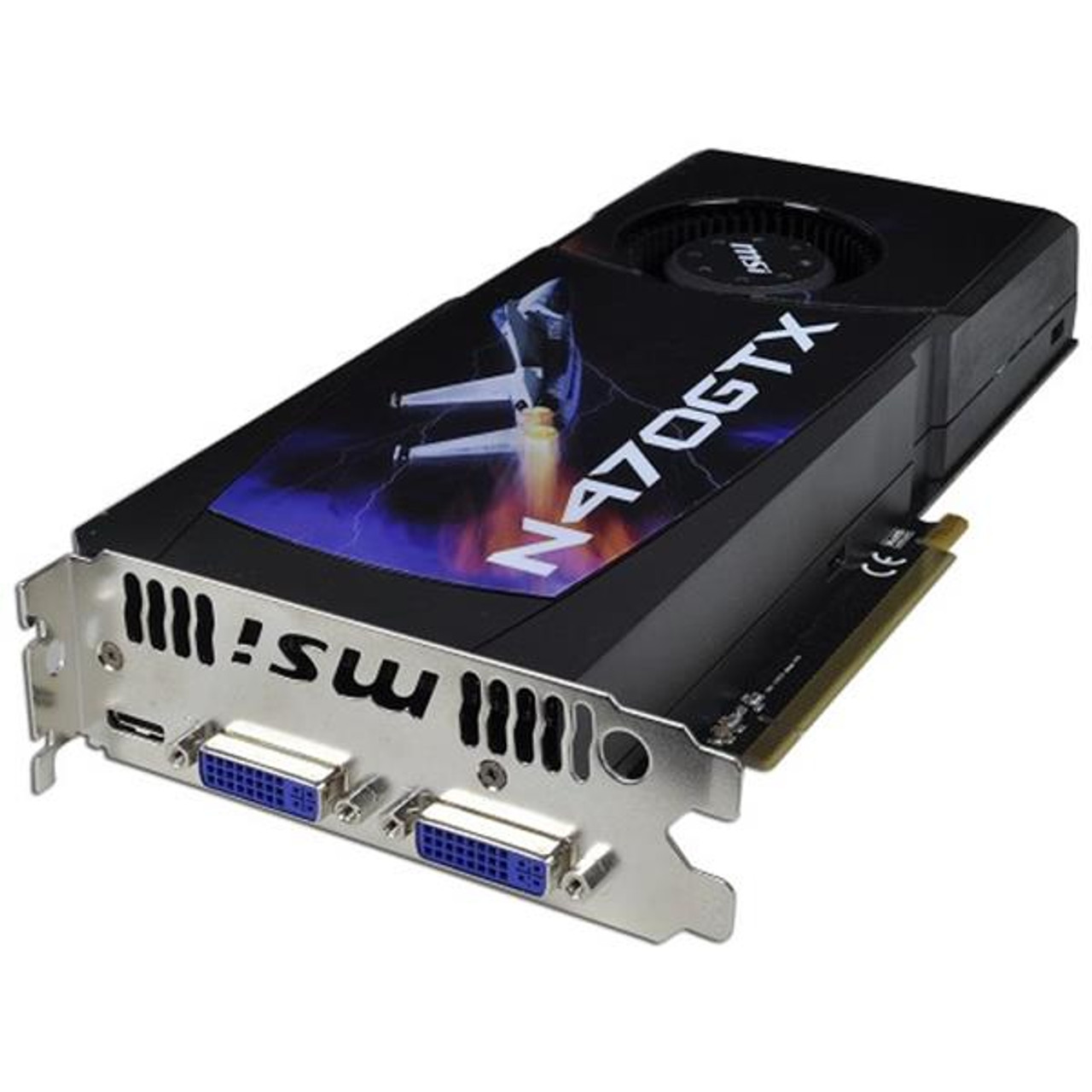 N470GTX-M2D12-PB-R MSI GeForce GTX 470 1280MB DDR5 320-Bit 2DVI/Mini HDMI  PCI Express Video Graphics Card