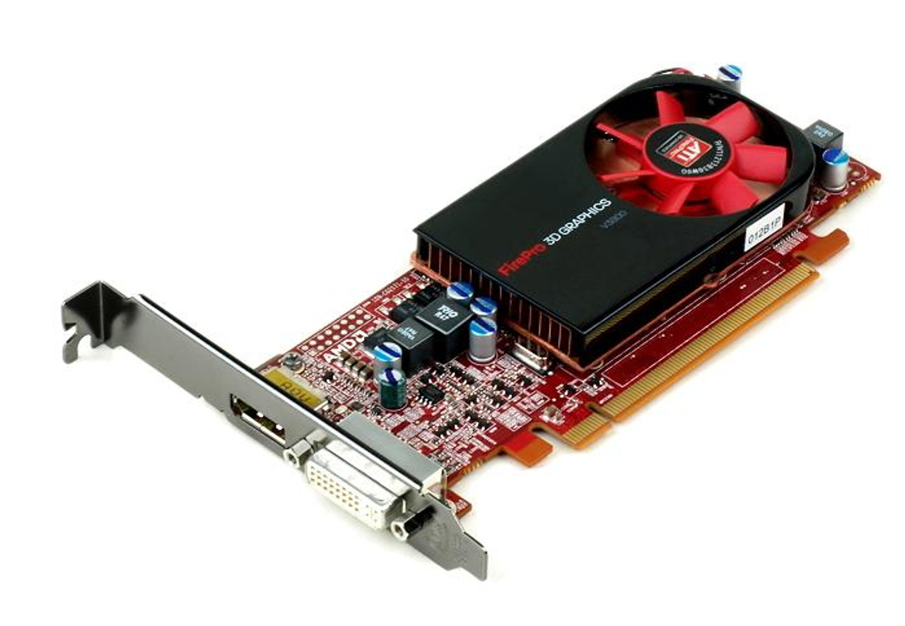 608528-002 ATI FirePro V3800 512MB DDR3 64-Bit PCI Express 2.0 x16  Dual-Link DVI Supported Workstation Video Graphics Card