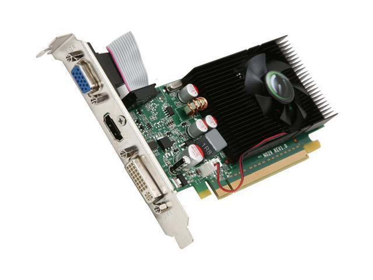 512P31210A1 EVGA GeForce 210 512MB DDR2 64 Bit PCI Express 2.0 x16 DVI HDMI D Sub HDCP Ready Video Graphics Card