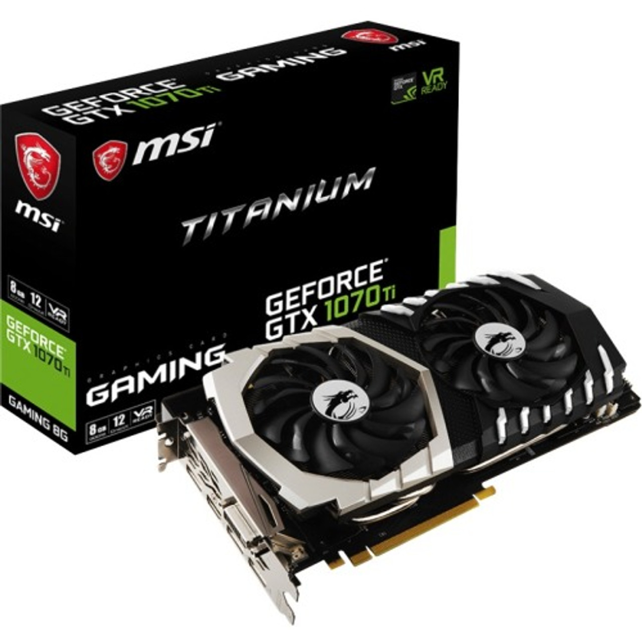 G1070TT8 MSI Nvidia GeForce GTX 1070 Ti Titanium 8GB GDDR5 DVI / HDMI