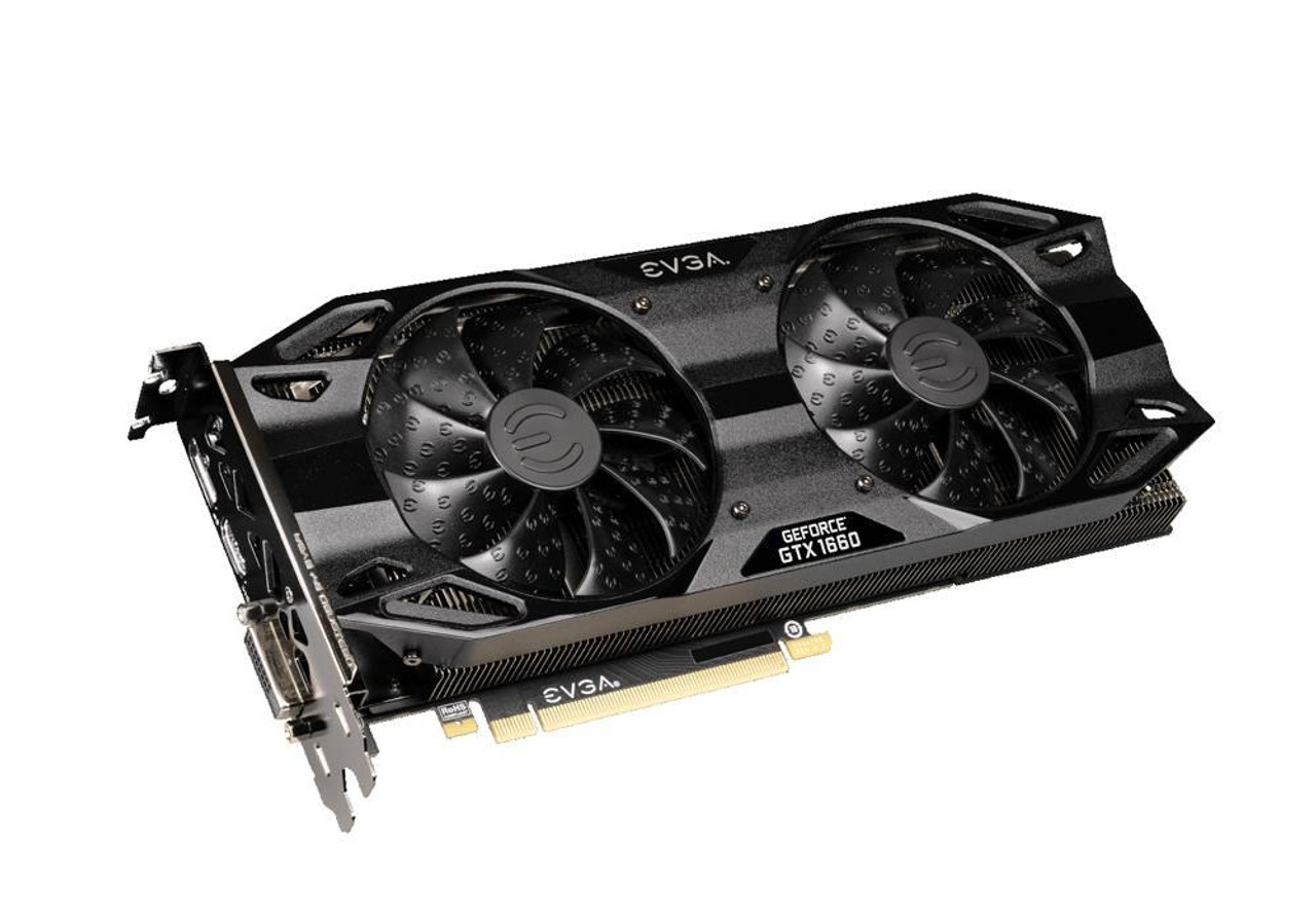 06G P4 1165 KR EVGA GeForce GTX 1660 XC Ultra Black Gaming 6GB 192 bit GDDR5 PCI Express 3.0 Dual HDB Fan Video Graphics Card