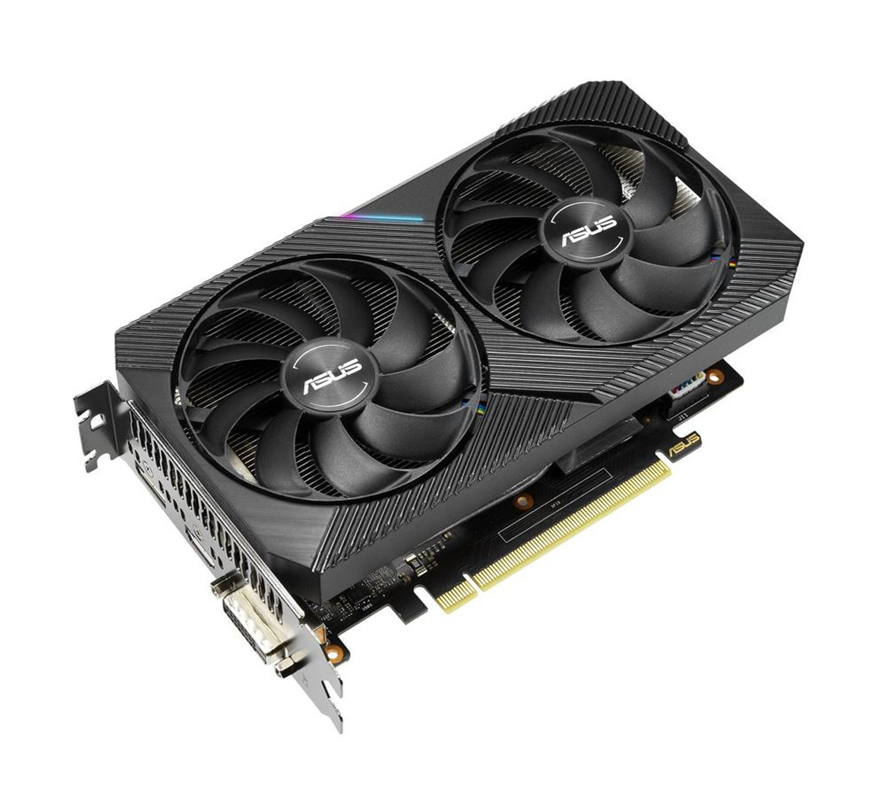 DUAL-RTX2070-O8G-MINI ASUS Nvidia GeForce RTX 2070 8GB GDDR6 256-Bit HDMI /  DVI-D / DisplayPort PCI-Express 3.0 Video Graphics Card