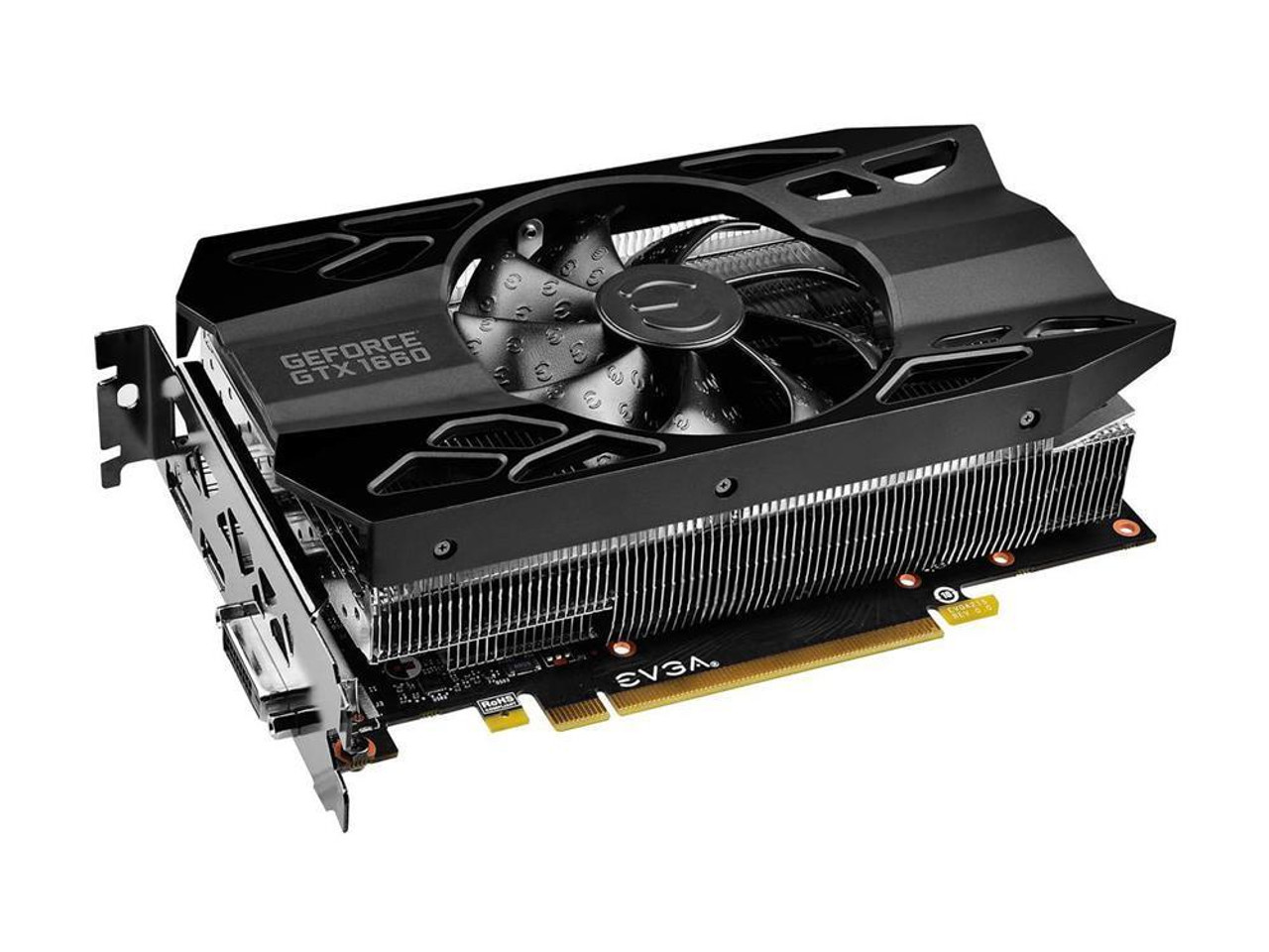 06G P4 1160 SG EVGA GeForce GTX 1660 Black Gaming 6GB GDDR5 Single Fan Video Graphics Card