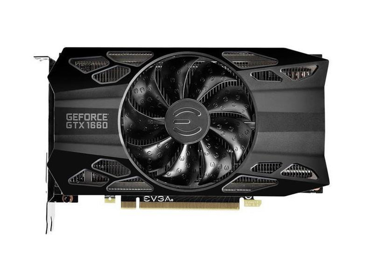 06G-P4-1161-K5 EVGA GeForce GTX 1660 XC Black Gaming 6GB GDDR5 192-bit PCI  Express 3.0 HDB Fan Video Graphics Card